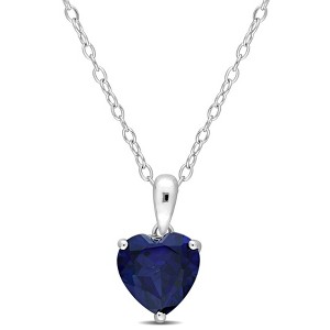 EVERLY JEWELRY | Sterling Silver Gemstone Pendant with Chain – Multiple Stone Options - 1 of 4