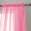 Ramallah Trading Celine Sheer Rod Pocket Top Panel 60" x 90" Dusty Rose - 2 of 3