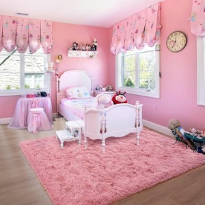 4x6ft Soft Fluffy Area Rug, Non-Slip Shag Carpet for Bedroom, Plush Living Room Rug for Home Dorm Decor - 1 of 4