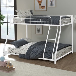 Twin Over Full Metal Bunk Bed with Ladder for Bedroom - 1 of 4