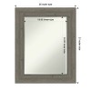 Amanti Art Fencepost Petite Bevel Wood Bathroom Wall Mirror - 4 of 4