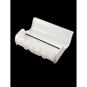 Unique Bargains 6 Capacity Plastic Wall Mount Stand with Sticker Toothbrush Holder 5"x 1.5" x 2"(L*W*H) White 1 Pc - 1 of 3