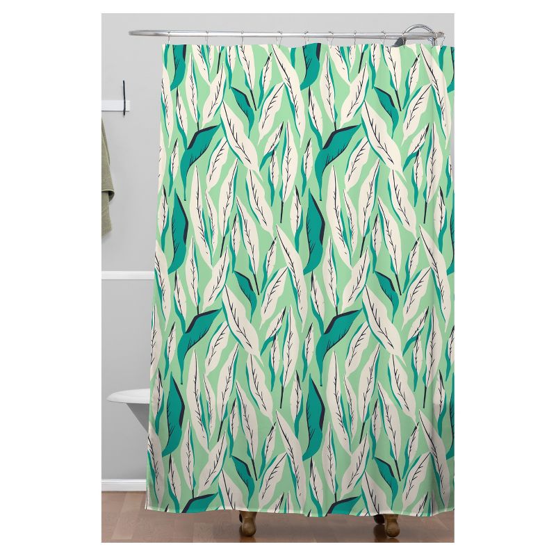 Leaf Shower Curtain Green - Deny Designs, 3 of 6