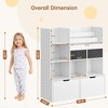 Children's Wooden Bookcase – 4-Drawer Storage Shelf for Books & Toys (47.8in Tall), Toddler Organizer for Bedroom & Playroom - 2 of 4