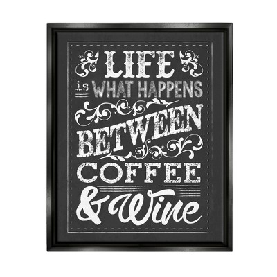 Stupell Industries Life, Between Coffee and Wine Chalk