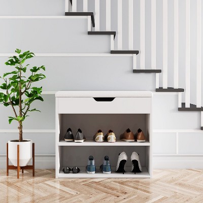 FUFU&GAGA Modern Style Shoe Bench Double Space Lightweight and Durable