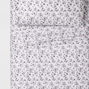 Twin XL 100% Cotton Printed Pattern Sheet Set Purple Floral - Threshold