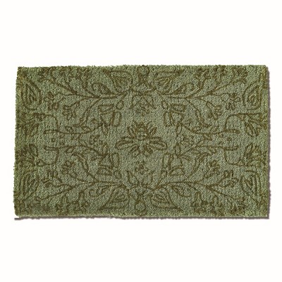 tagltd 1'6" x 2'6" Green Honeysuckle Bee Rectangle Indoor/Outdoor Coir Door Welcome Mat