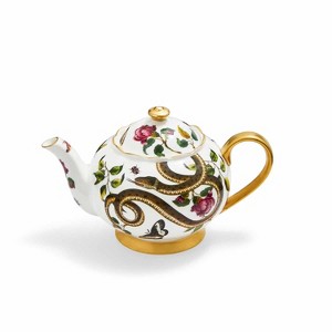 Spode Creatures of Curiosity Fine China Teapot, Snake Motif - 1.1L White Tea Pot with Handpainted 22ct Gold Decal - Victorian Inspired Design - 1 of 4