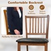 Tangkula 4PCS 25.5" Bar Chair Set w/ Backrest Padded Seat Footrest Rubber Wood Frame - 2 of 4