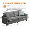 Jojoka 83-Inch Modern Loveseat Couch with Deep Seats, Removable Washable Cover, Comfy Teddy Velvet, for Living Room & Office - 2 of 4