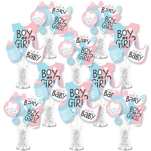 Big Dot of Happiness Baby Gender Reveal - Team Boy or Girl Party Centerpiece Sticks - Showstopper Table Toppers - 35 Pieces - 1 of 4