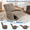 Swivel Glider Recliner Chair for Adults, 360° Rocker Recliner with Footrest, Corduroy Upholstered Reclining Chair for Living Room, Bedroom - 4 of 4