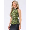 INSPIRE CHIC Women's Halter Neck Sleeveless Stretchy Slim Fit Party Ruched Top - 2 of 4