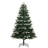 Aghana Digitals 59.1in Hinged Artificial Christmas Tree with LED Lights, Flocked Snow, Realistic - 4 of 4