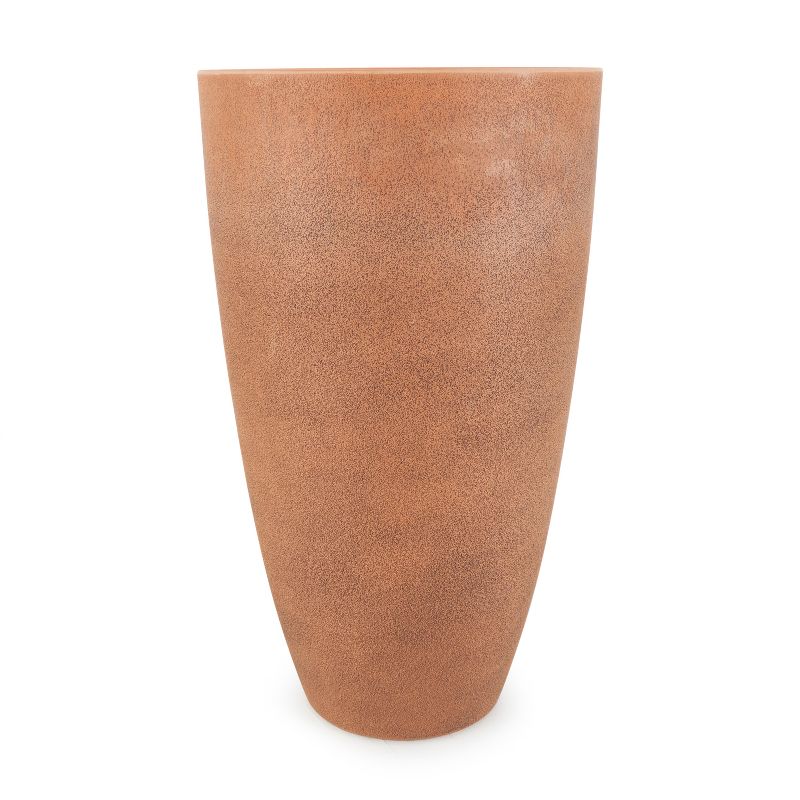 Algreen 43729 Acerra Weather Resistant Recycled Composite Vase Planter Pot 12 x 12 x 20 Inches, Rust (2 Pack), 3 of 7