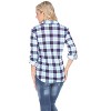 Women's Oakley Stretchy Plaid Tunic Top with Pockets - White Mark - 3 of 3