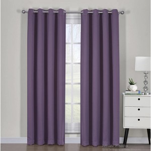 Egyptian Linens Ava Blackout Weave Curtain Panels With Tie Backs Pair (Set Of 2) - 1 of 4