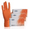 FINITEX Orange Nitrile Gloves - 100, 300 & 1000 PCS, 3.2 Mil,  Powder-Free Latex-Free Disposable Medical Exam Cleaning Food Prep Gloves - 2 of 4