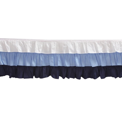 Navy blue crib discount skirt