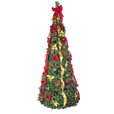 GlasFlength Artificial Trees Christmas Tree Pine Tree Artificial Christmas Tree for Indoor Party Decorations, Multicolored, 29.13"*28"*72"
