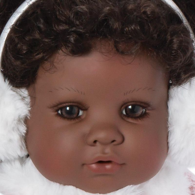 Adora Realistic Black Baby Doll Winter Dream Toddler Doll - 20 inch, Soft CuddleMe Vinyl, Dark Brown Hair, Brown Eyes, 2 of 6