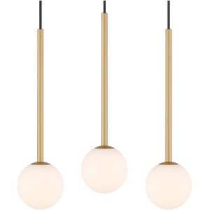 Possini Euro Design Possini Euro Eclipse 4 3/4"W Gold and Glass LED Mini Pendant Set of 3 - 1 of 4