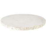 Mother of Pearl White Marble Lazy Susan - Anaya