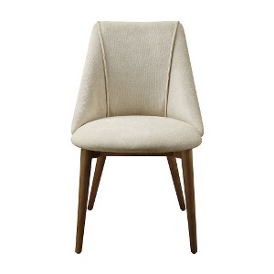 Willene Polished Microfiber Beige Side Chair (Set of 2) - 1 of 4