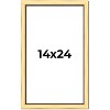 PosterPalooza | Simple Gold Picture Frame - UV Acrylic, Foam Board Backing, Hanging Hardware - 2 of 4