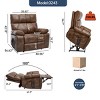Oversized Power Lift Recliner Chair with Dual Motor and Infinite Position, Faux Leather Massage Recliner with Heat and Cup Holders-Koiai - 4 of 4