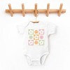 The Juniper Shop SmileyWorld Checkered Floral Smile Baby Short Sleeve Bodysuit - 2 of 4