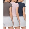 Spruce Fashion Set of 3 Women's Essential Soft & Stretchy Baby Tees - 4 of 4