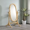 SEVOBAL Bathroom Vanity Mirrors Full Length Wooden Floor Mirror Adjustable Tilt Classic Decorative Accent Full Length, Natural, 23"*20"*59.25" - 2 of 4