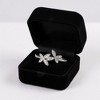 Anna-Kaci Women's Double Flower Leaf Design Ring with Crystal Detailing - Silver - 2 of 4