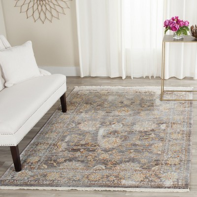 Vintage Light Brown and Multi Rectangular Area Rug 5' x 7'
