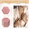 Unique Bargains Velvet Vintage Ring Display 2 Slot Hexagon Jewelry Storage Box - 2 of 4
