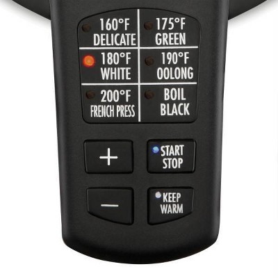 Hamilton Beach 1.7L Black Stainless Steel Variable Temperature Electric Kettle