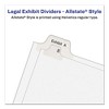 Avery Preprinted Legal Exhibit Side Tab Index Dividers, Allstate Style, 10-Tab, 25, 11 x 8.5, White, 25/Pack - 4 of 4