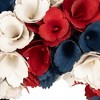Northlight Floral Wood Shavings Patriotic Wreath - 14" - 4 of 4