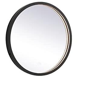 Elegant Lighting Pier 18 inch LED Mirror with Adjustable Color Temperature 3000K/4200K/6400K in Black