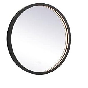 Elegant Lighting Pier 18 inch LED Mirror with Adjustable Color Temperature 3000K/4200K/6400K in Black - 1 of 4