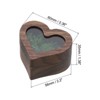 Unique Bargains Heart Shaped Wood Single Slot Ring Box Jewelry Storage - 2 of 4