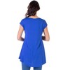 24seven Comfort Apparel Womens Scoop Neck High Low Maternity T Shirt Top - 3 of 4