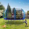 APRILSOUL 14FT Trampoline with Enclosure Recreational Trampolines with Ladder, ASTM Approval Outdoor Trampoline for Kids - 2 of 4
