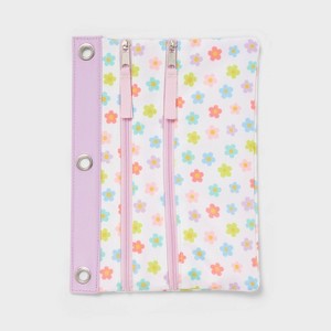 Dual Zip Binder Pencil Pouch Daisy - up&up™ - 1 of 4
