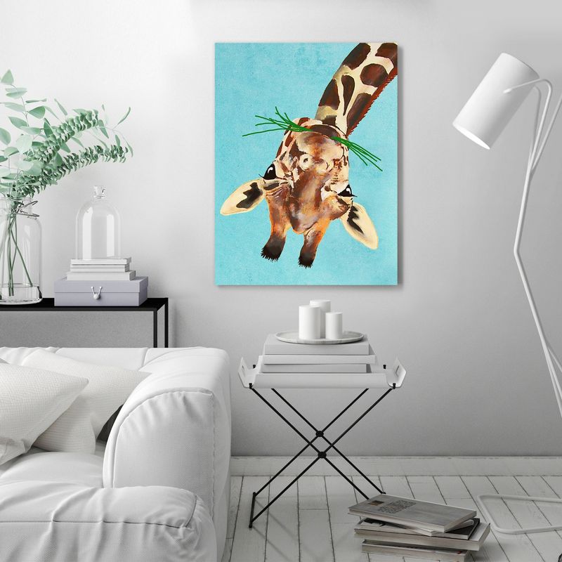 Americanflat Animal Modern Giraffe Upside Down By Coco De Paris Canvas, 3 of 10