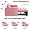 Bestier Multi-functional Sofa Bed with Cup Holder and USB Port, Pink - 4 of 4