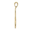 Black Bow Jewelry 14k Yellow Gold and White Rhodium Diamond Cut Flower Pendant, 26mm - 2 of 4