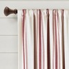 Farmhouse Stripe Yarn Dyed Eco-Friendly Recycled Cotton Window Curtain Panels Red 42X63 Set - 2 of 4